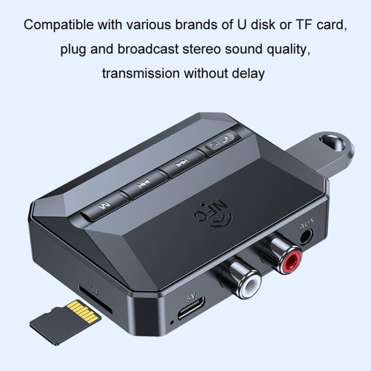 Bluetooth 5.3 Receiver NFC Function Stereo Amplifier To Wireless Adapter - Audio Receiver Transmitter by buy2fix | Online Shopping UK | buy2fix