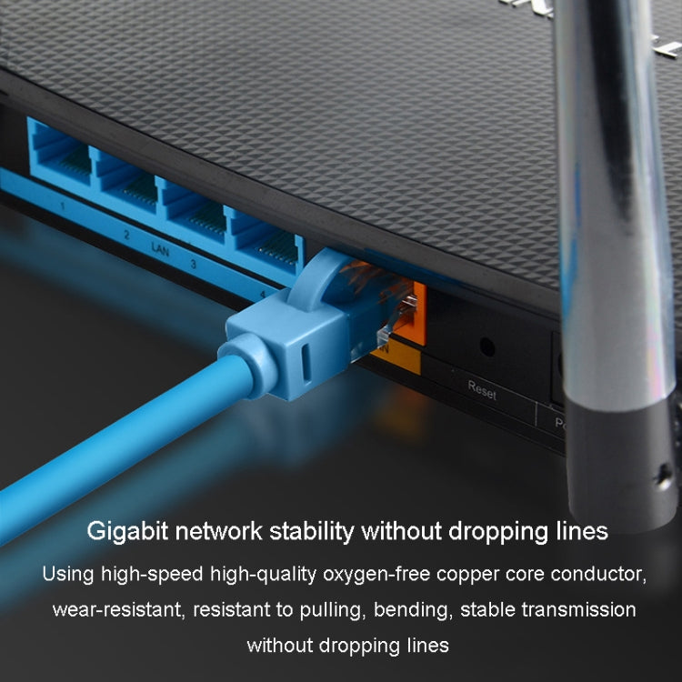 JINGHUA Category 6 Gigabit Double Shielded Router Computer Project All Copper Network Cable, Size: 10M(Blue) - Lan Cable and Tools by JINGHUA | Online Shopping UK | buy2fix