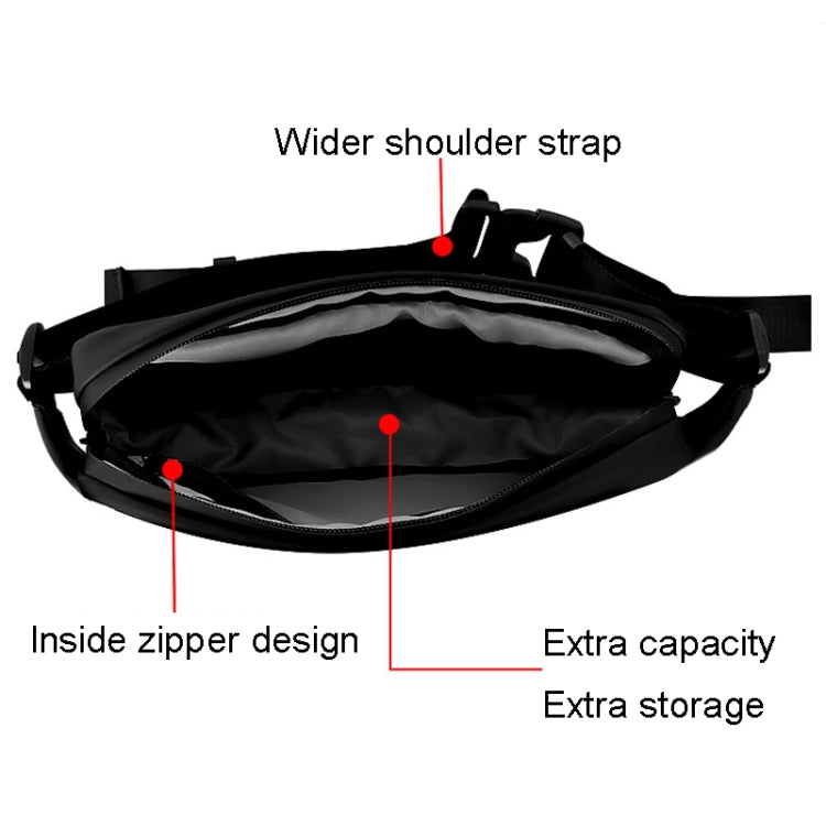 Bluetooth APP Oxford Cloth LED Pocket Outdoor Riding Color LED Waist Bag(Black) - Waist Bags by buy2fix | Online Shopping UK | buy2fix