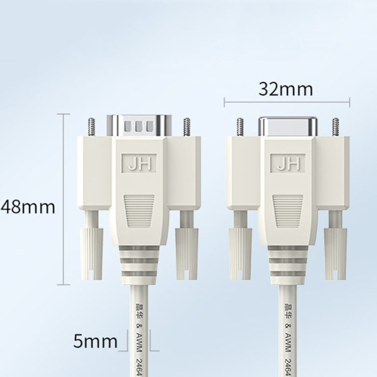 JINGHUA B110 Male To Female DB Cable RS232 Serial COM Cord Printer Device Connection Line, Size: 3m(Beige) - RS485 / RS232 Series by JINGHUA | Online Shopping UK | buy2fix