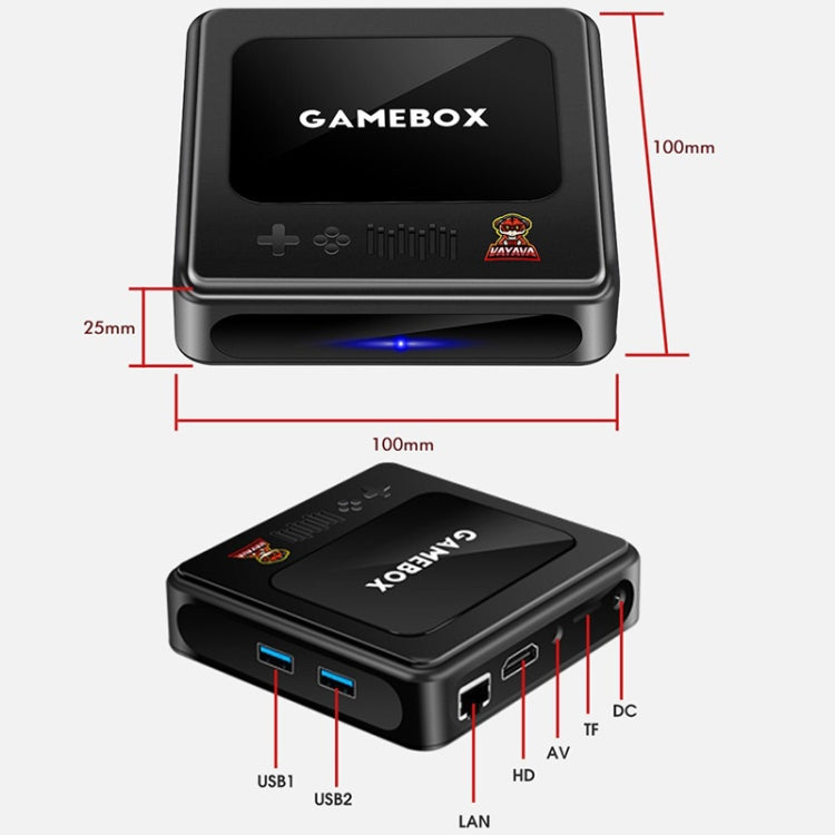 G10 GAMEBOX TV Box Dual System Wireless Android 3D Home 4K HD Game Console Support PS1 / PSP, Style: 128G 40,000+ Games (Black) - Pocket Console by buy2fix | Online Shopping UK | buy2fix