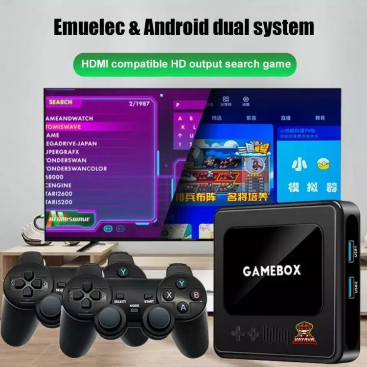 G10 GAMEBOX TV Box Dual System Wireless Android 3D Home 4K HD Game Console Support PS1 / PSP, Style: 64G 30,000+ Games (Black) - Pocket Console by buy2fix | Online Shopping UK | buy2fix