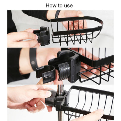 Kitchen Faucet Shelf No-Punch Sink Rag Drainage Basket Sponge Drainage Storage Rack, Style: E Silver - Shelf by buy2fix | Online Shopping UK | buy2fix