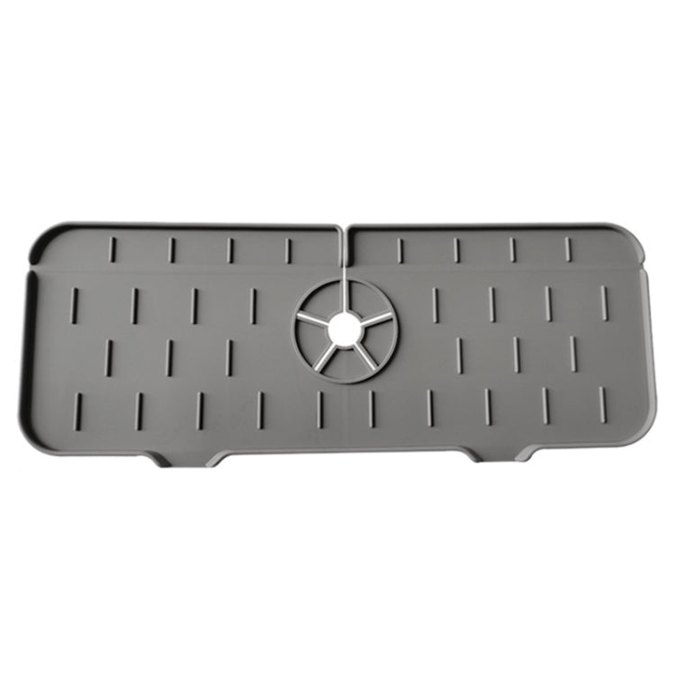 Kitchen Bath Faucet Silicone Drain Mat Sink Splash Proof Silicone Pad(Gray) - Faucets & Accessories by buy2fix | Online Shopping UK | buy2fix