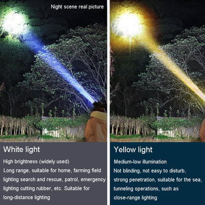 LED Working Headlamp Dual Lithium Portable Headlamp Outdoor Long Shot Night Fishing Mining Light(5W Yellow Light) - Headlamp by buy2fix | Online Shopping UK | buy2fix