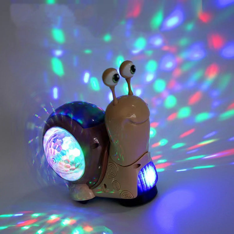 Children Electrical Crawling Snail Toys Sound And Light Projection Snail Fun Toys(Gray) - Electronic Pets by buy2fix | Online Shopping UK | buy2fix