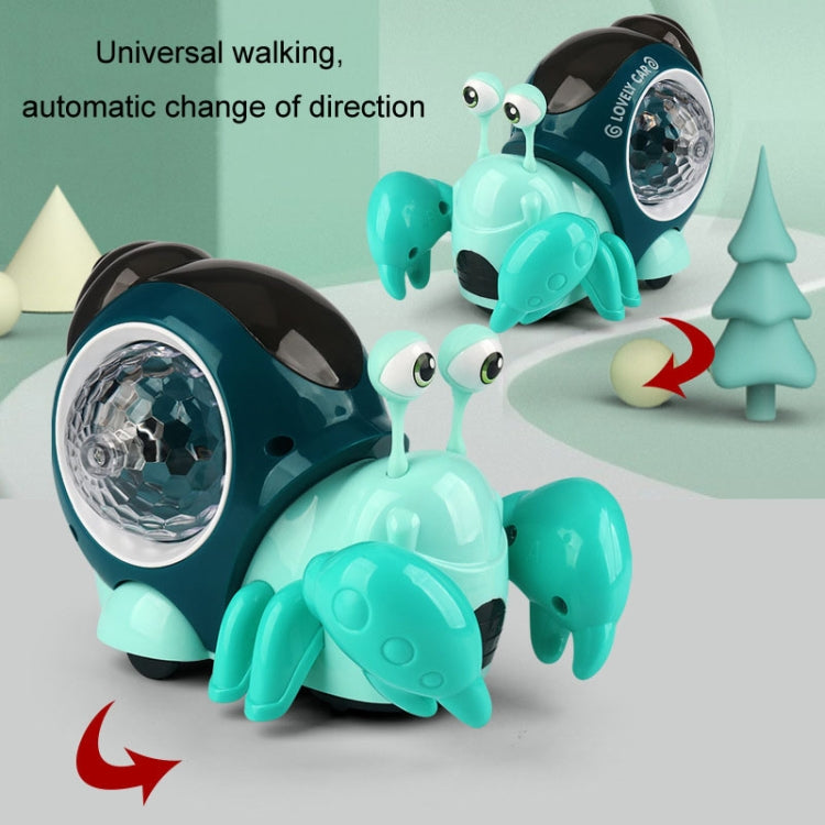 Crawling Hermit Crab Educational Electrical Toys Universal Music Light Projection Cartoon Children Toys(Blue) - Electronic Pets by buy2fix | Online Shopping UK | buy2fix