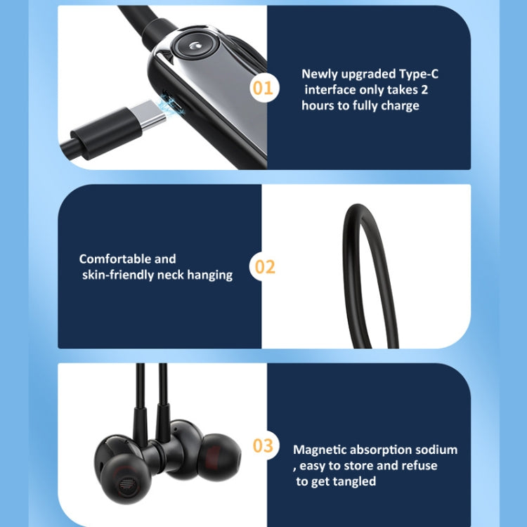 K6  2.4G Hanging Neck In-ear Wireless Monitoring Headphones Long Playtime Sports Earphones - Neck-mounted Earphone by buy2fix | Online Shopping UK | buy2fix