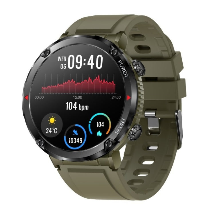 T30 1.6-inch Outdoor Sports Waterproof Smart Music Bluetooth Call Watch, Color: Dark Green - Smart Watches by buy2fix | Online Shopping UK | buy2fix