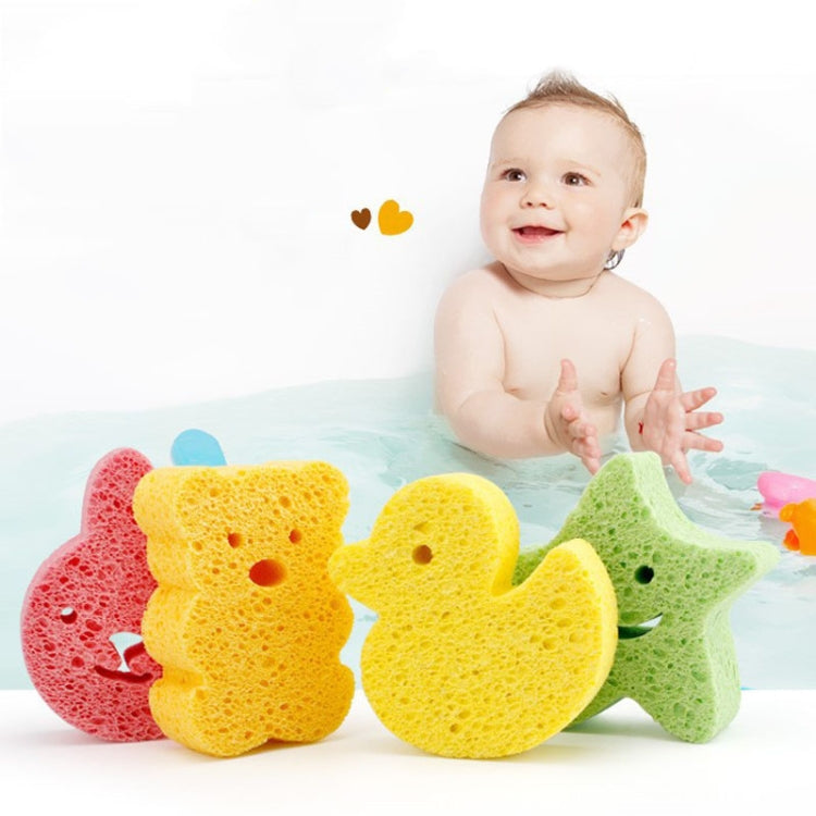 Baby Bathing Wood Pulp Sponge Cute Cartoon Soft Bath Sponge Bath Scrubber, Model: Duck - Bath Brushes & Sponges by buy2fix | Online Shopping UK | buy2fix