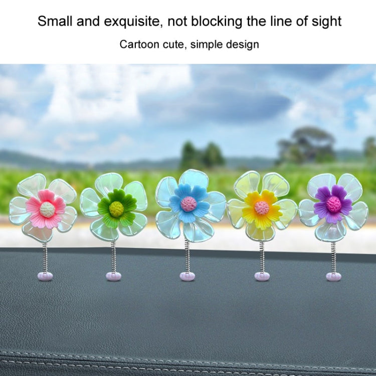 5pcs /Set Car Shaking Flower Ornament Simulated Small Flower Car Interior Decoration(Pink) - Ornaments by buy2fix | Online Shopping UK | buy2fix