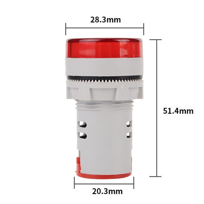 SINOTIMER ST16A Round 22mm LED Digital Signal Light 220V AC Ammeter 0-100A AC Current Indicator Light(01 Red) - Current & Voltage Tester by SINOTIMER | Online Shopping UK | buy2fix