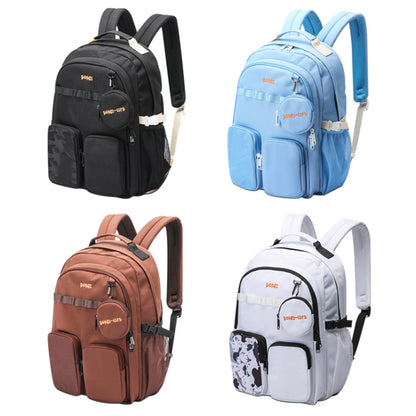 Bopai 68-01729 Large Capacity Canvas Lightweight and Breathable Student Schoolbag(Light Blue 2) - Double-shoulder Bags by Bopai | Online Shopping UK | buy2fix