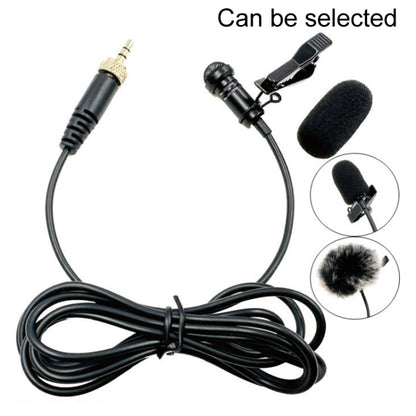 3.5mm Straight Internal Thread Plug Wireless Transmitting Lavalier Microphone, Length: 3m(Rabbit Fur Windproof Cover) - Microphone by buy2fix | Online Shopping UK | buy2fix