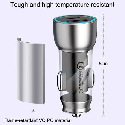 QIAKEY Vehicle Dual Port Fast Charging Charger One To Two Cigarette Lighter, Model: TK519 Coffee - Car Charger by QIAKEY | Online Shopping UK | buy2fix