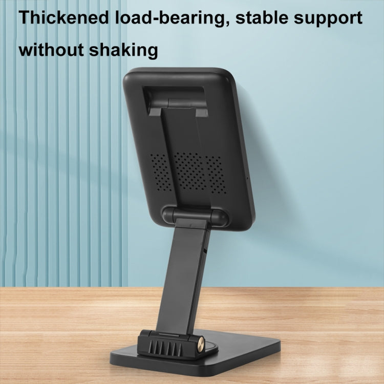 15W Desktop Wireless Charging Rotating Phone Holder Lazy Tablet Folding Lifting Bracket(Black) - Wireless Charger by buy2fix | Online Shopping UK | buy2fix