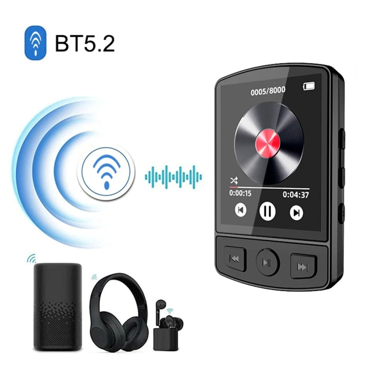 No Memory Card 1.8-Inch Color Screen Recording MP3/MP4 Sports Bluetooth Walkman With Back Clip - MP3 Player by buy2fix | Online Shopping UK | buy2fix