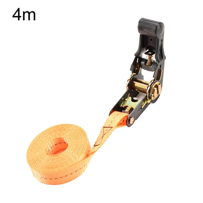 Motorcycle Ratchet Tensioner Cargo Bundling And Luggage Fixing Straps, Specification: Orange 4m - Towing Bars by buy2fix | Online Shopping UK | buy2fix