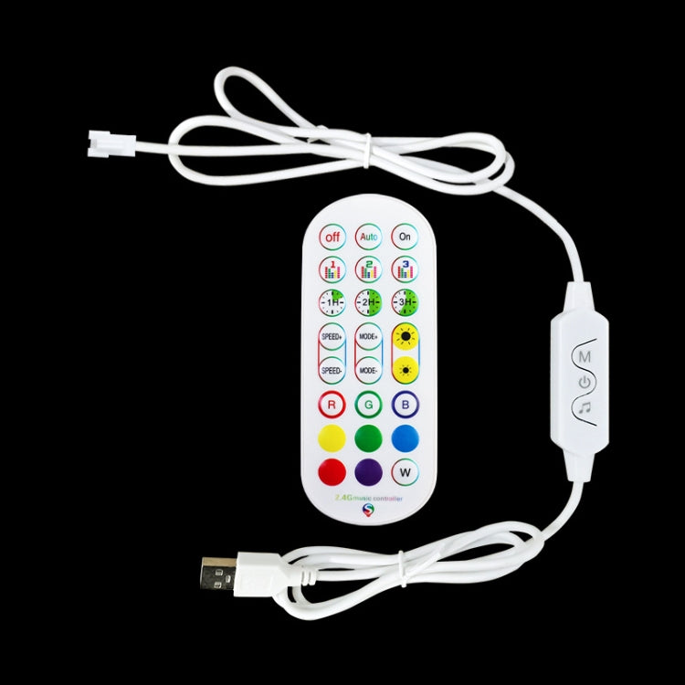 24-Key 2.4G Smart Colorful Running Water LED Light Strip Controller(White) - LED Controller by buy2fix | Online Shopping UK | buy2fix