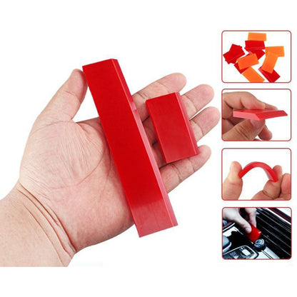 4pcs Car Cleaning Glass Water Film Soft Rubber Scraper, Color: Short Red - Sticker Tools by buy2fix | Online Shopping UK | buy2fix