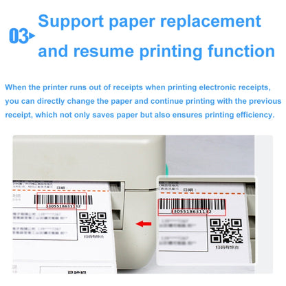 Xprinter XP-450B USB Port Supermarket Cashier Barcode Thermal Printer(UK Plug) - Printer by Xprinter | Online Shopping UK | buy2fix