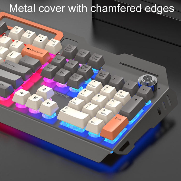 XUNSVFOX K90 Mechanical Feeling Metal Keyboard Gaming Computer Wired Keyboard(Siren Blue) - Wired Keyboard by XUNSVFOX | Online Shopping UK | buy2fix