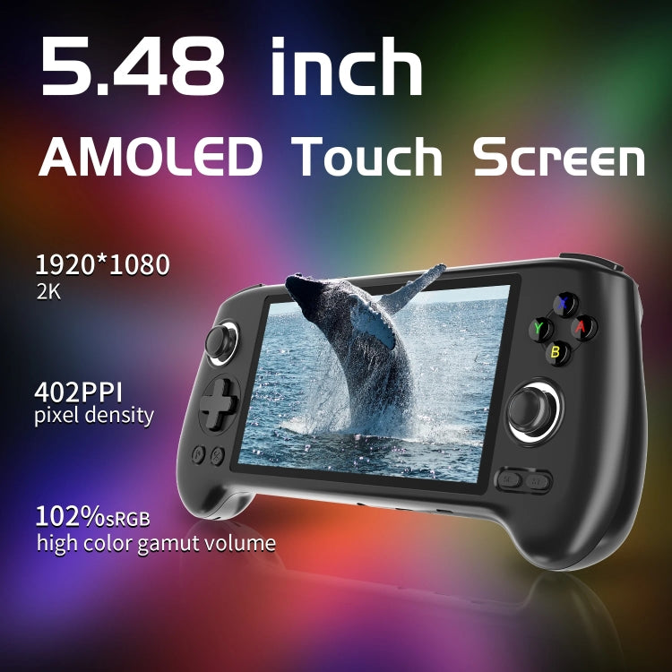 ANBERNIC RG556 Handheld Game Console Android 13 System 5.48-Inch AMOLED Screen WIFI Bluetooth Game Player 128GB+128GB(Transparent Blue) - Pocket Console by ANBERNIC | Online Shopping UK | buy2fix