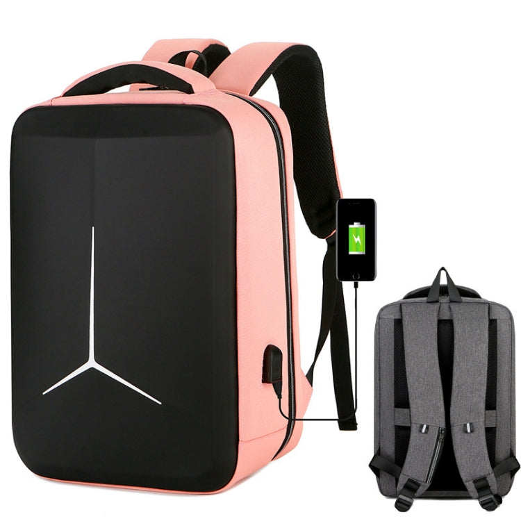 17 inch Multifunctional Waterproof Business Sports Laptop Backpack with USB Port(Pink) - Backpack by buy2fix | Online Shopping UK | buy2fix