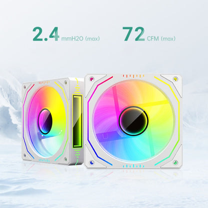 COOLMOON Glacier 240 Water Cooling Radiator Desktop ARGB Multi-Platform Integrated Lens CPU Water Cooling Fan, Color: White - Fan Cooling by COOLMOON | Online Shopping UK | buy2fix