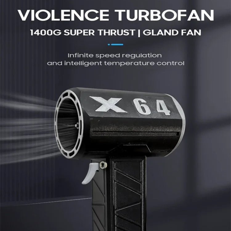 Handheld Portable 64mm Ducted Car Wash Turbo Fan, Color: White Black EU Plug - Car washing supplies by buy2fix | Online Shopping UK | buy2fix