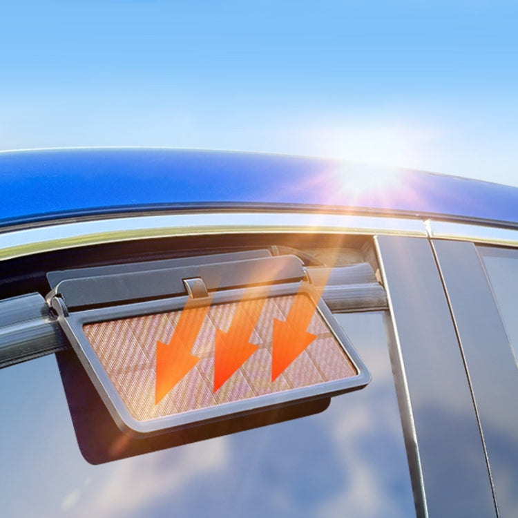 Solar Car Exhaust Fan Air Circulation Cooling Ventilation Fan(Black Blue) - Heating & Fans by buy2fix | Online Shopping UK | buy2fix