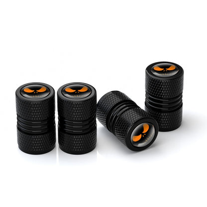 4pcs /Set Lantern Ghost Head Tire Modified Valve Cap(Black) - Tire Valve Caps by buy2fix | Online Shopping UK | buy2fix