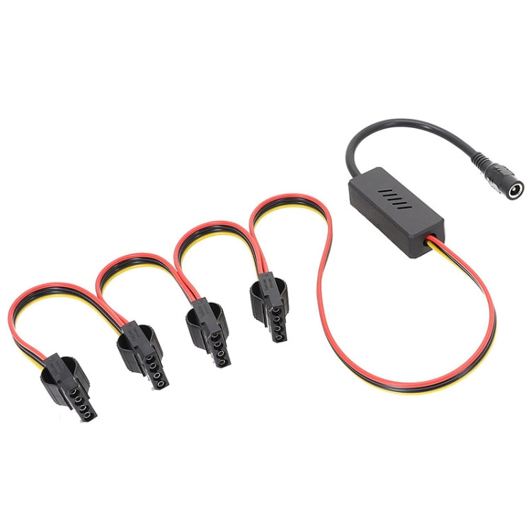 Adapter DC 5.5 x 2.5mm To Hard Disk Power Supply Cable, Model: DC To 4Pin One To Four - eSATA & SATA & IDE by buy2fix | Online Shopping UK | buy2fix