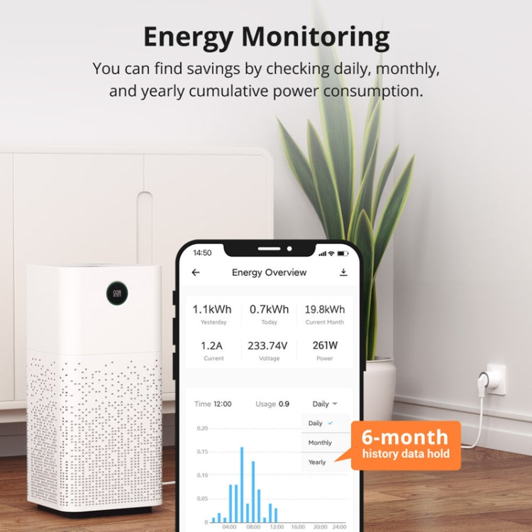 SONOFF S60TPG UK Plug Smart WiFi Socket Electricity Time Switching Voice Control - Smart Socket by SONOFF | Online Shopping UK | buy2fix