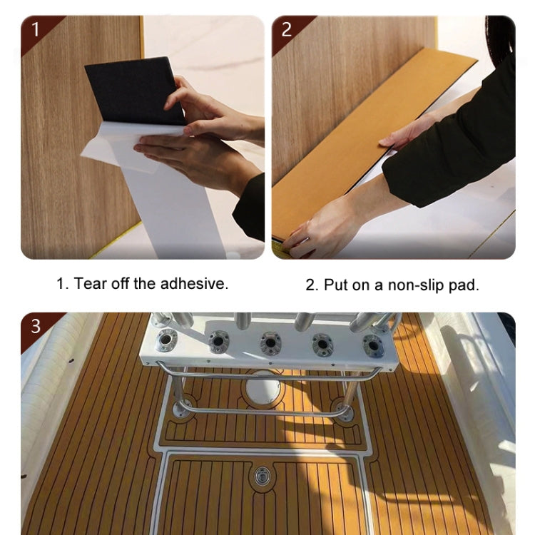 240x45x0.6cm Yacht RV Modification Imitation Teak Floor EVA Anti-slip Mat - Floor Mats by buy2fix | Online Shopping UK | buy2fix