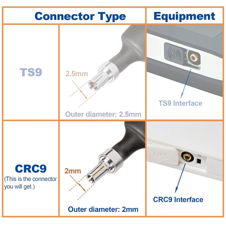 20cm SMA Female To CRC9 Male Flat Over Window Cable RF Coaxial Cable - Connectors by buy2fix | Online Shopping UK | buy2fix