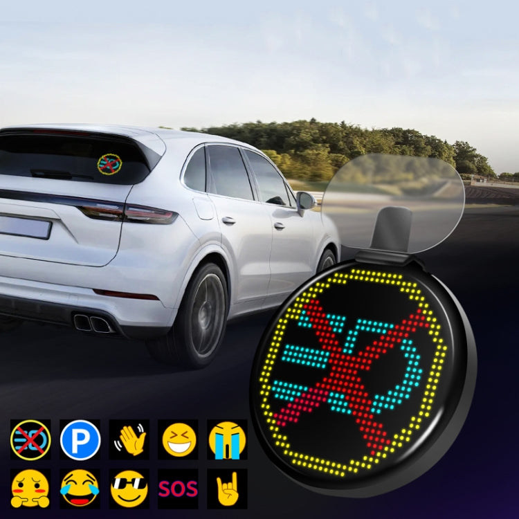 HI.GROOM Car LED Customized Pixel Emoji Lights Bluetooth Remote Control Interactive AI Screen, Style: With Remote Control - Car Monitor by HI.GROOM | Online Shopping UK | buy2fix
