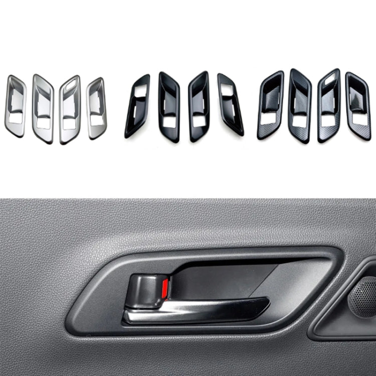 For 2023 Toyota Crown Door Handle Cover Decorative Frame, Style: Left-hand Drive(Carbon Fiber) - Decorative Strip by buy2fix | Online Shopping UK | buy2fix