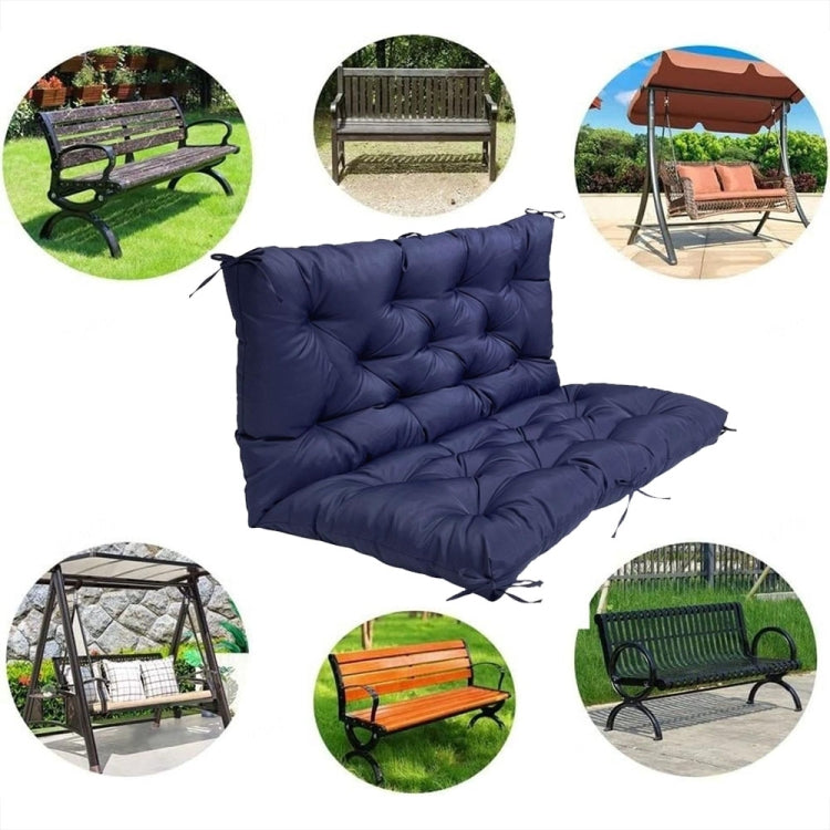 Outdoor Home Patio Soft Waterproof Sunscreen Bench Chair Cushion, Size: 120x100x10cm(Dark Coffee) - Cushions & Pillows by buy2fix | Online Shopping UK | buy2fix