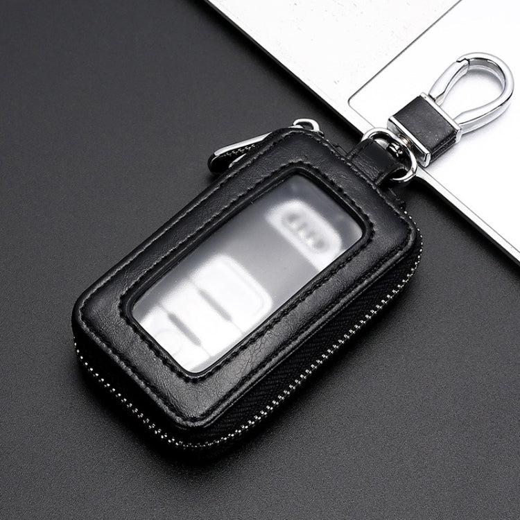 Car Remote Control Universal Visible Zipper Key Case(Black) - Car Key Cases by buy2fix | Online Shopping UK | buy2fix