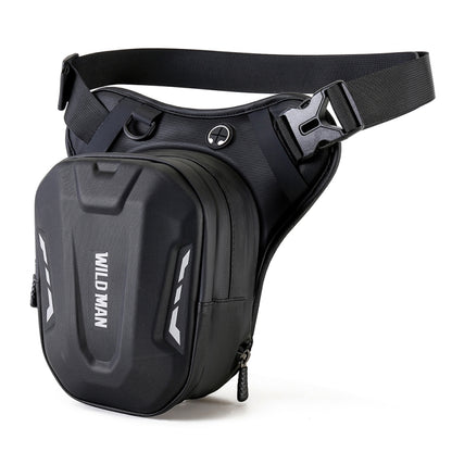 WILD MAN L1 3L Outdoor Motorcycle Riding Hard Shell Waist Bag Sports Cross-body Bag(Black) - Bags & Luggages by WILD MAN | Online Shopping UK | buy2fix