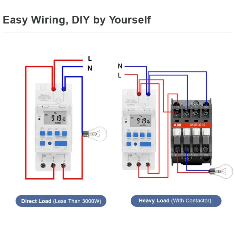 T SINOTIMER TM919A-5V 16A Din Rail Mount Digital Timer Switch Microcomputer Weekly Programmable Time Relay Control - Switch by SINOTIMER | Online Shopping UK | buy2fix