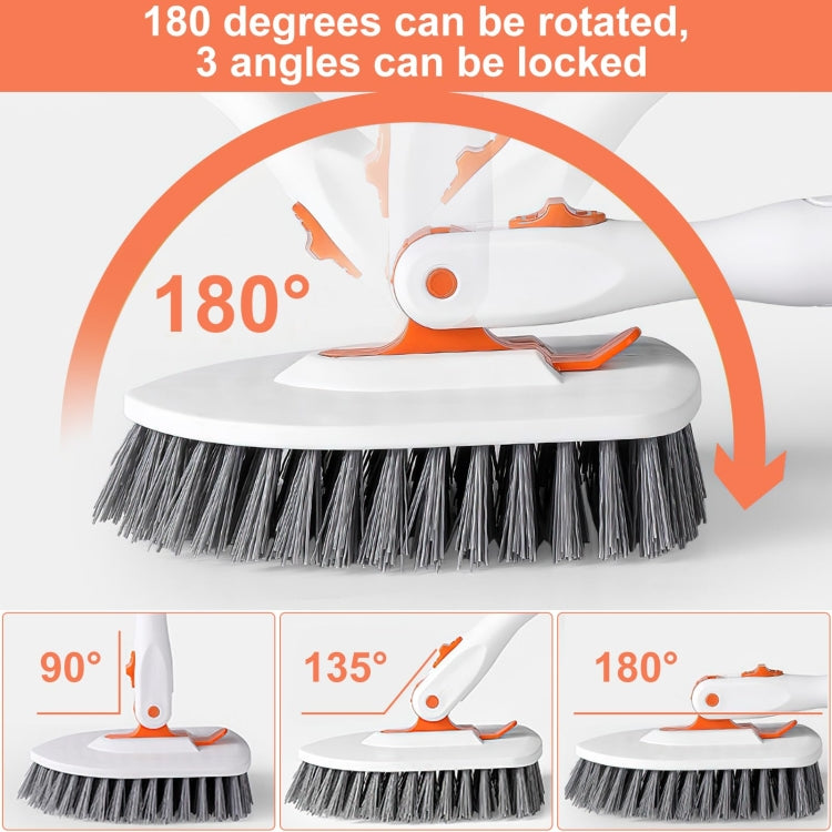 Shower Cleaning Brush With 52 Inch Adjustable Handle Tub Tile Scrubber Brush, Spec: Set 5 - Sponges, Cloths & Brushes by buy2fix | Online Shopping UK | buy2fix