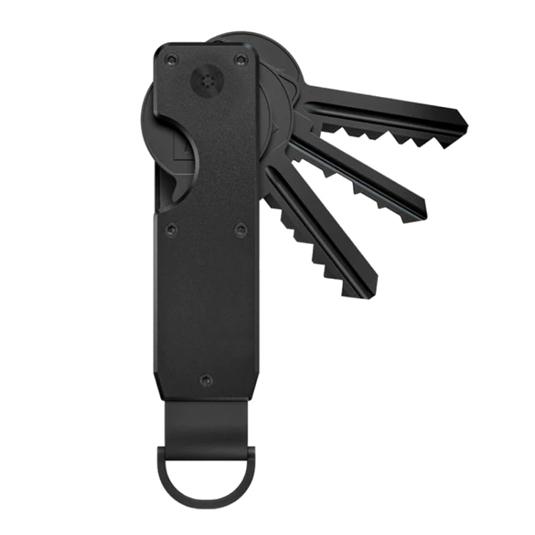 Compact Key Organizer Metal Key Chain Can Hold 2-6 Keys Black - Key Rings by buy2fix | Online Shopping UK | buy2fix