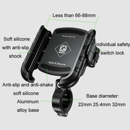 Kewig Electrical Bike Vigorously Clip Base Bracket Outdoor Cycling Cell Phone Navigation Holder, Model: M8SP-C4 - Holder by Kewig | Online Shopping UK | buy2fix