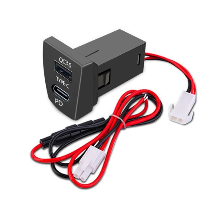 For Toyota RAV4 / WILDLANDER USB-PD Port 60W Fast Charging Modified Car Charger(Ordinary Power Cord) - DIY Modified Charger by buy2fix | Online Shopping UK | buy2fix