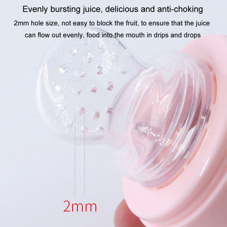 Portable Dual-purpose Baby Food Feeding Spoon Fruit Vegetable Silicone Feeding Pacifier Bottle(Pink) - Cups & Silicone Nipple by buy2fix | Online Shopping UK | buy2fix