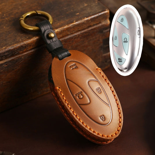 For Korean Hyundai Hallmo Car Handmade Key Bag, Color: 5 Keys Brown - Car Key Cases by Hallmo | Online Shopping UK | buy2fix