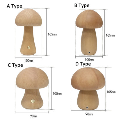 Mushroom Shape Night Light Touch Control Dimmable Bedside Atmosphere Lamp, Style: A Type Beech - Night Lights by buy2fix | Online Shopping UK | buy2fix