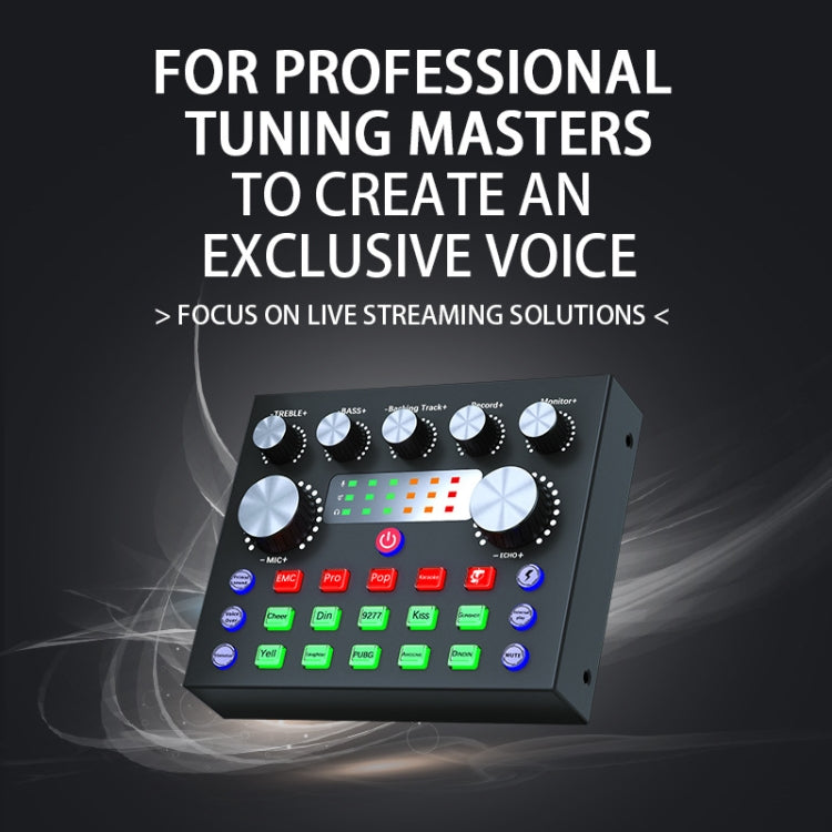 V8S Audio Mixer Live Voice Changer External Sound Card, Color: Black Triangle Set - Live Sound Effects Processors by buy2fix | Online Shopping UK | buy2fix